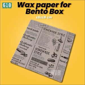 50 pcs Wax Paper Bento Box Grease Paper Newsprint Wax Paper