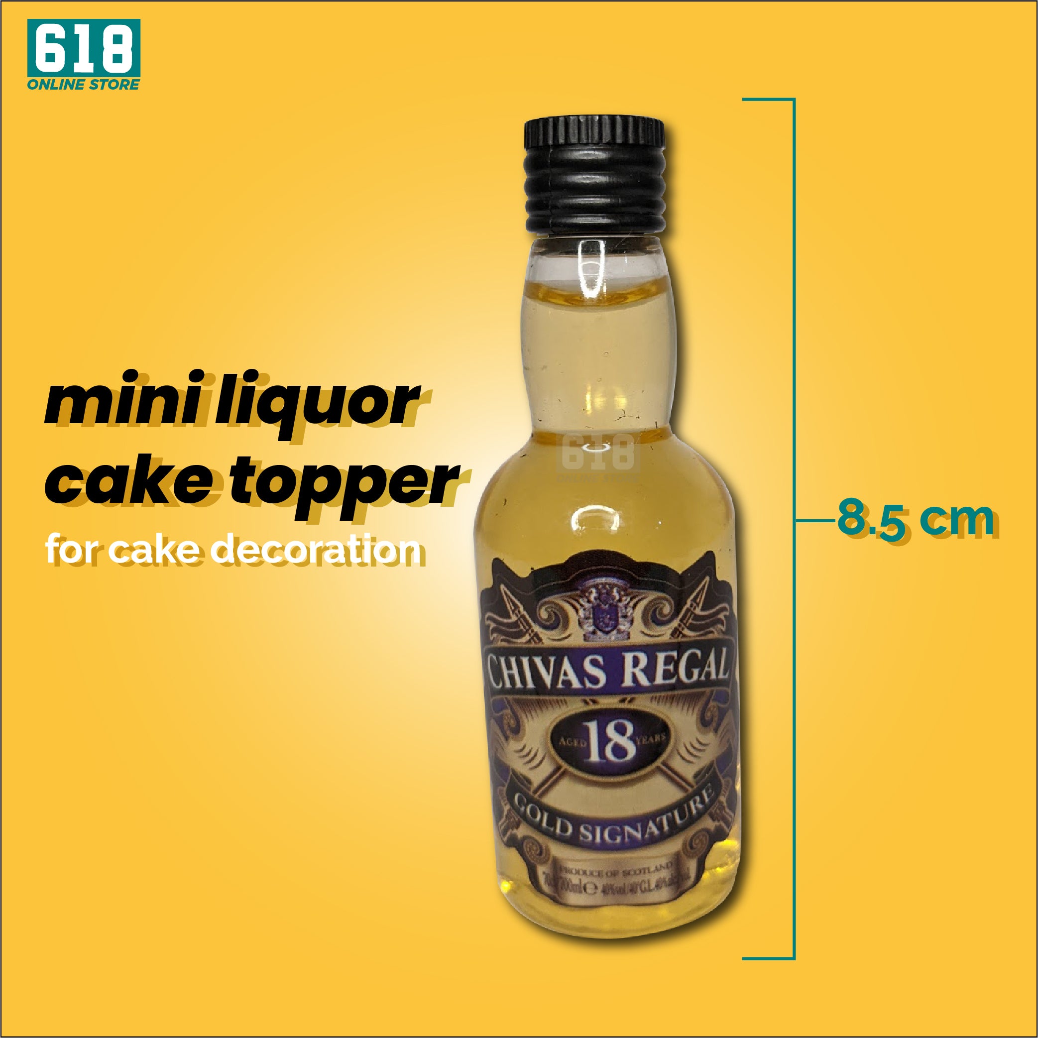 Cake Topper Mini Liquor Alcohol Decoration
