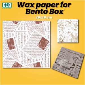 50 pcs Wax Paper Bento Box Grease Paper Newsprint Wax Paper