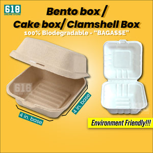 50 pcs / 10 pcs Bento Box Cake Box Clamshell Burger Box