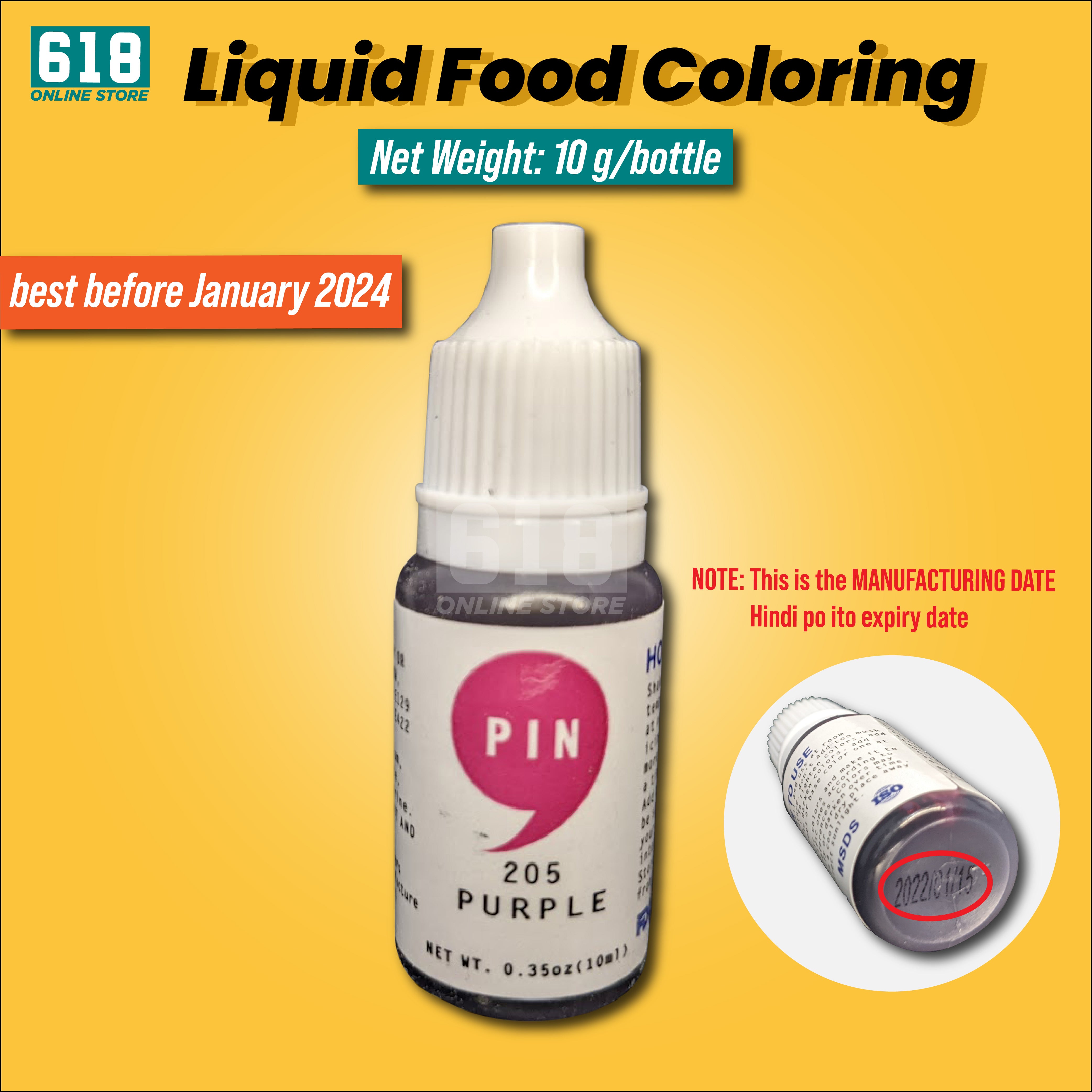 10g Liquid Food Color Edible for Cake Decoration