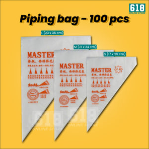 Piping Bag 100 pcs Icing Bag Pastry Bag  Disposable Plastic
