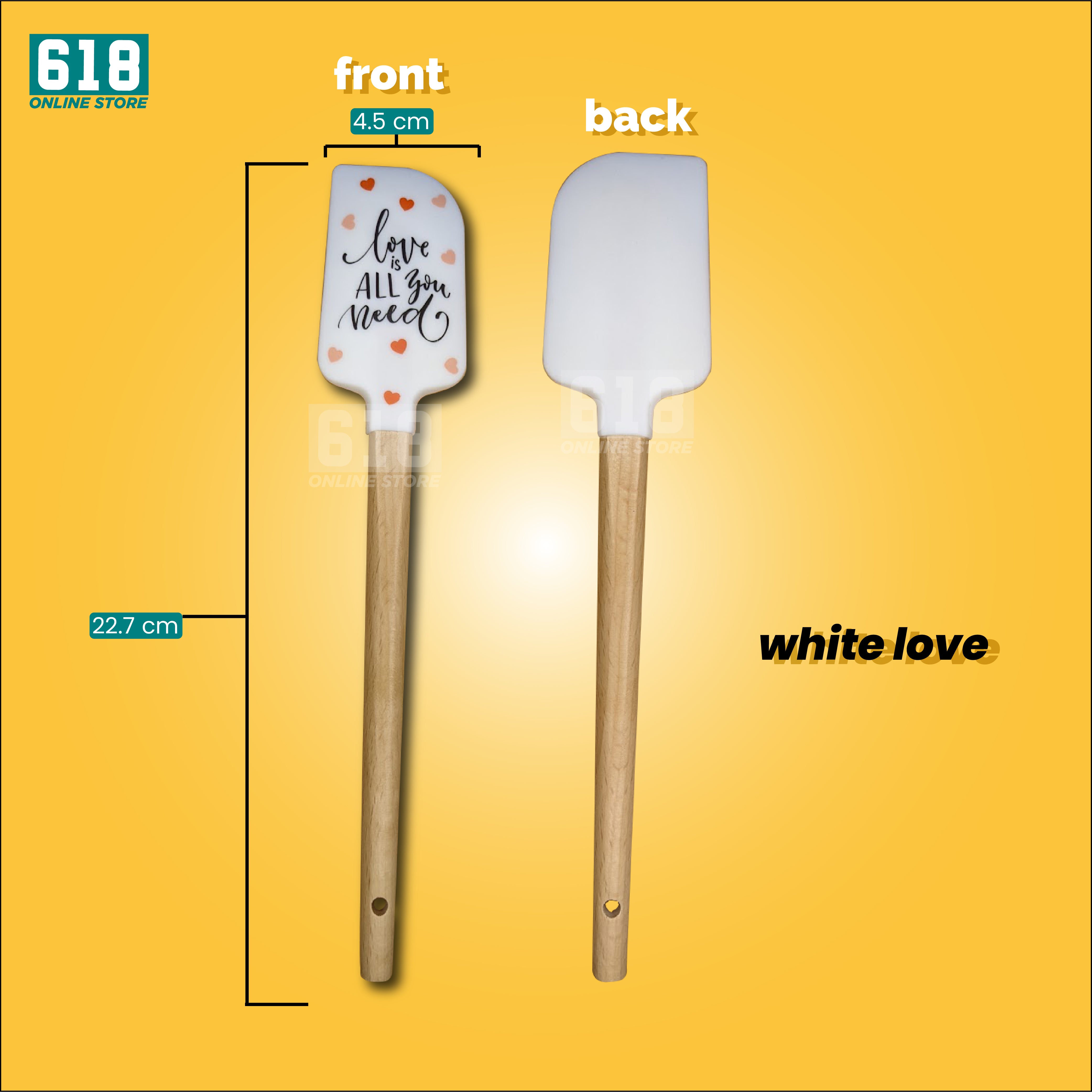 Silicone Spatula Non-stick Wooden Handle