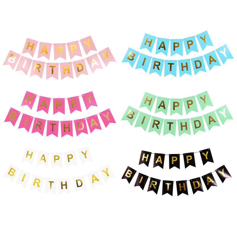 Happy Birthday Banner Banderitas Flag Party Favors Needs Decor