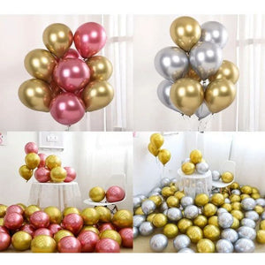 20pcs /10 pcs Balloon 10-in Chrome Metallic Latex Lobo Birthday Wedding Party