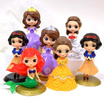 Load image into Gallery viewer, Cake Topper Toy Mermaid Princess Frozen Elsa Belle Snow White Cars Marvel Lightning McQueen Balloon
