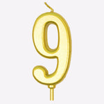 Load image into Gallery viewer, Number Candle Gold 0-9 cake creative romantic party birthday candle
