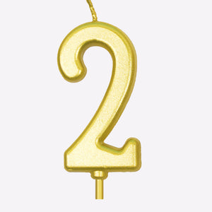 Number Candle Gold 0-9 cake creative romantic party birthday candle