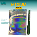 Load image into Gallery viewer, Holographic Pouch Ziplock Bag Resealable Storage Clear Front
