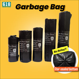 Trash Bag / Garbage Bag / Bin Bag Simple Home - Black (S,M,L,XL,XXL) - Star Sealed / X Sealed